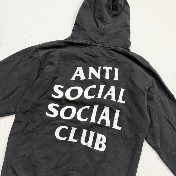 Anti Social Social Club Black Logo Hoodie, Size Medium - Picture 7 of 8